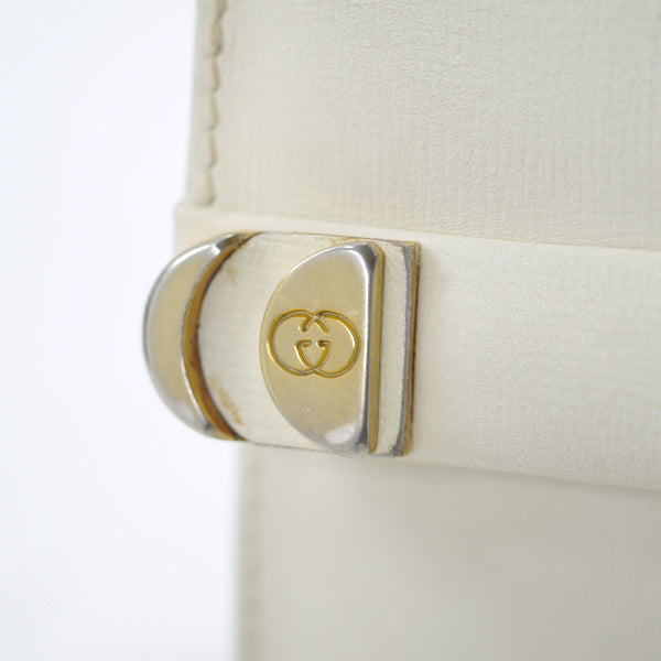 OLD Gucci　2WAYレザーミニバッグ（白）