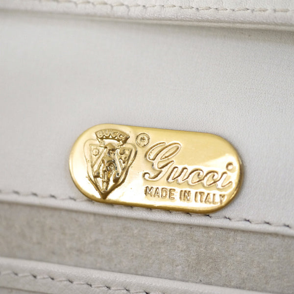 OLD Gucci　2WAYレザーミニバッグ（白）