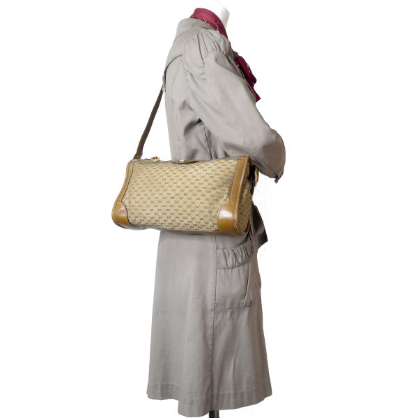 OLD Gucci　マイクロGG横長ジャガードショルダー（ベージュ）