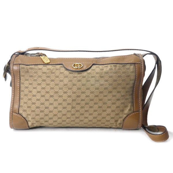 OLD Gucci　マイクロGG横長ジャガードショルダー（ベージュ）