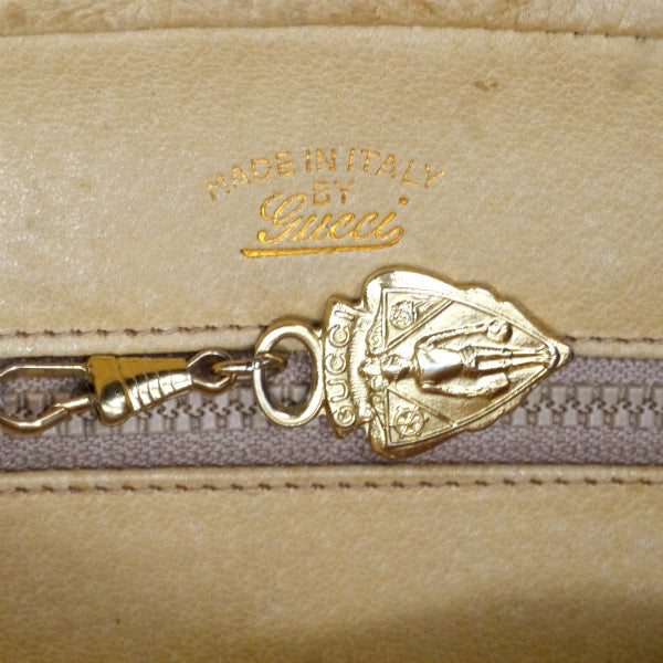 OLD Gucci　マイクロGGロゴ金具ショルダー（ベージュ）
