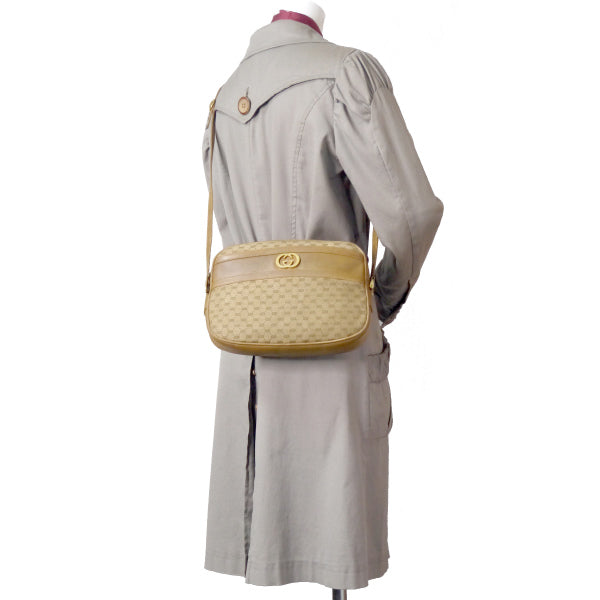 OLD Gucci　マイクロGGロゴ金具ショルダー（ベージュ）