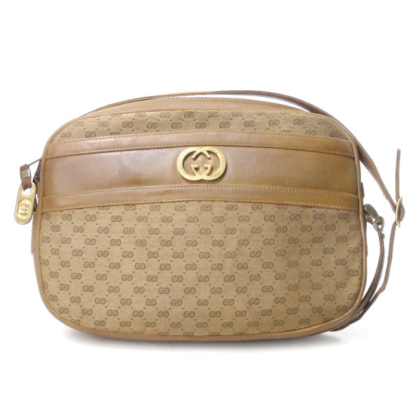 OLD Gucci　マイクロGGロゴ金具ショルダー（ベージュ）