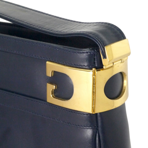 OLD Gucci 70sサイドG金具レザーショルダー（紺）