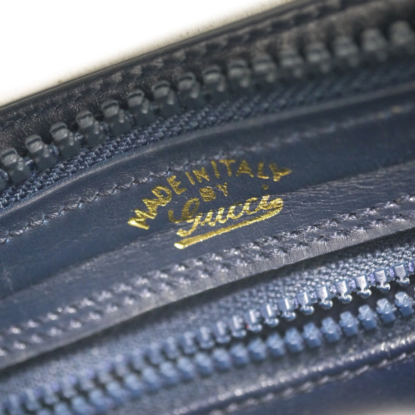 OLD Gucci 70sサイドG金具レザーショルダー（紺）