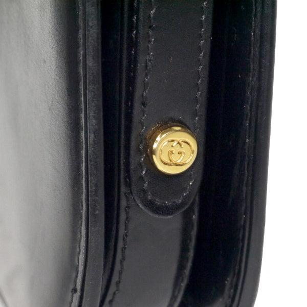 OLD Gucci　GGロゴロック総革2WAYショルダー（黒）