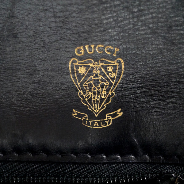 OLD Gucci　GGロゴロック総革2WAYショルダー（黒）