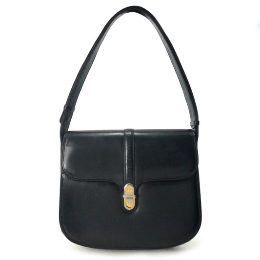 OLD Gucci　GGロゴロック総革2WAYショルダー（黒）