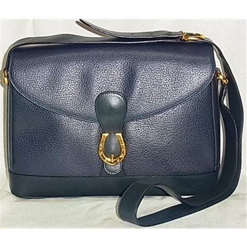 OLD Gucci 総革ネイビーショルダー（大）