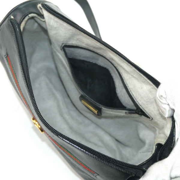 OLD Gucci 　マイクロGG半円シェリーショルダー（黒）