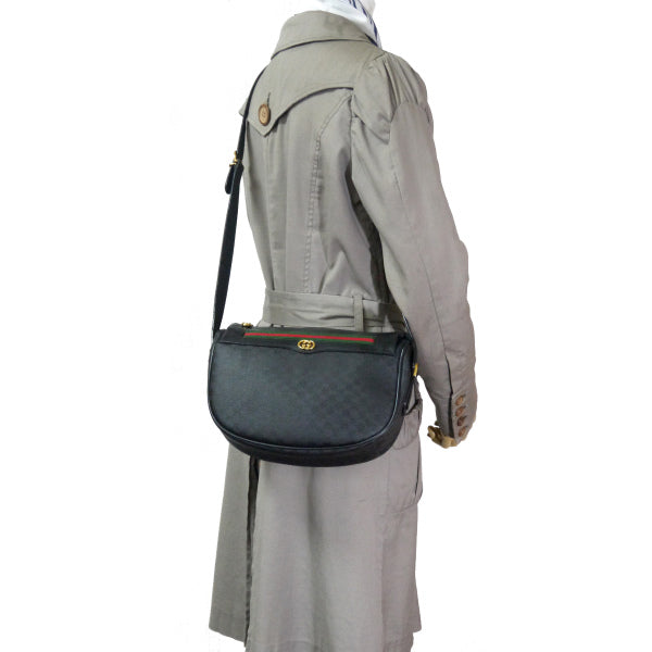 OLD Gucci 　マイクロGG半円シェリーショルダー（黒）