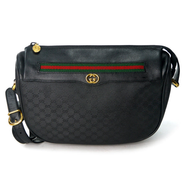 OLD Gucci 　マイクロGG半円シェリーショルダー（黒）