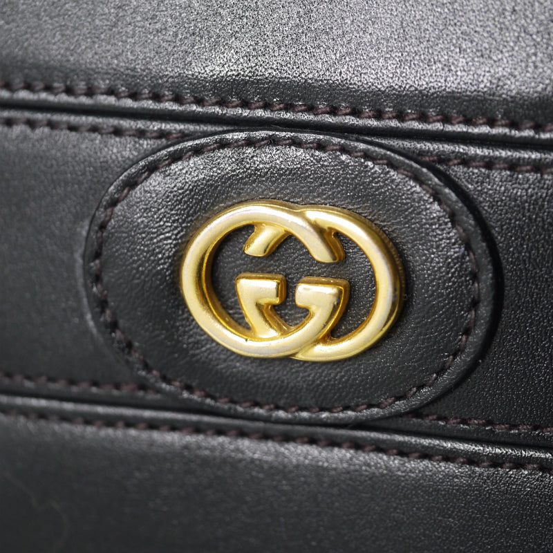OLD Gucci 　マイクロGGスクエアバケツ型ショルダー（黒）