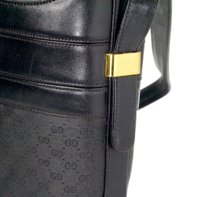 OLD Gucci 　マイクロGGスクエアバケツ型ショルダー（黒）
