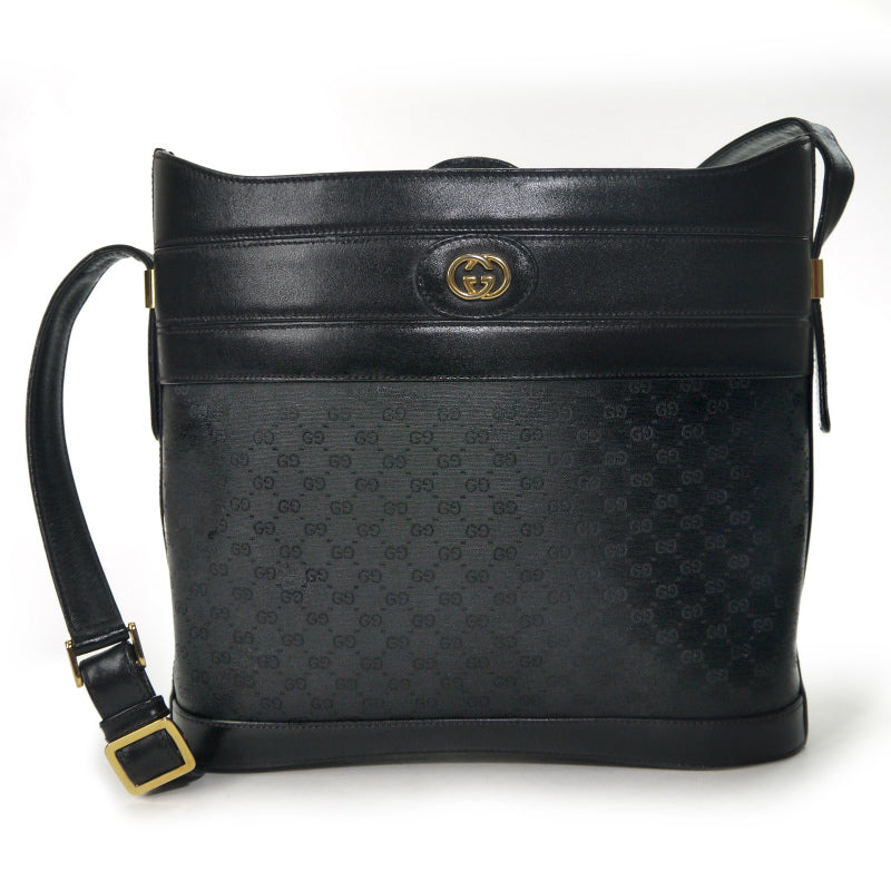 OLD Gucci 　マイクロGGスクエアバケツ型ショルダー（黒）