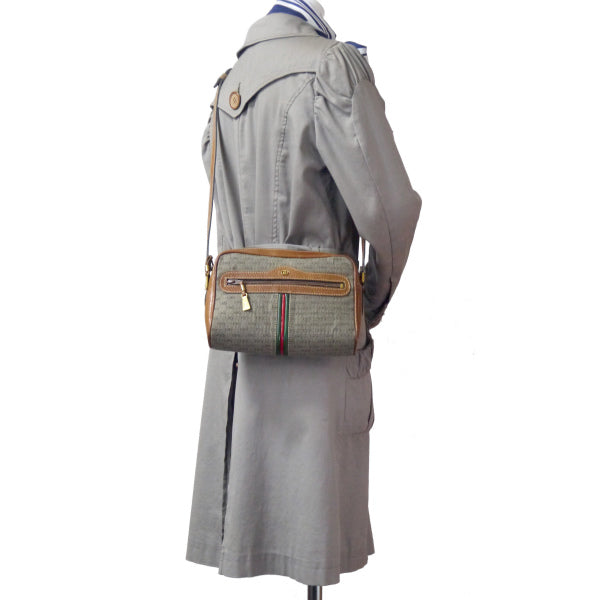OLD Gucci 激レア!マイクロGGパイピングシェリーショルダー（茶）