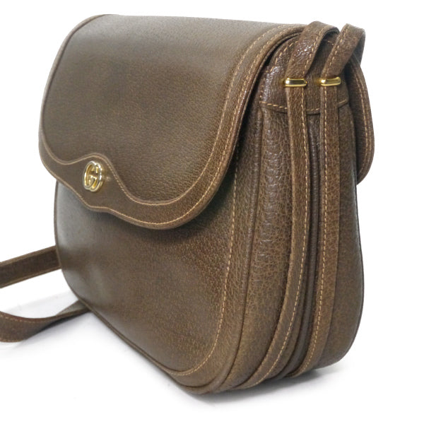 OLD Gucci　 ピグスキンGGロゴ金具ショルダー（茶）