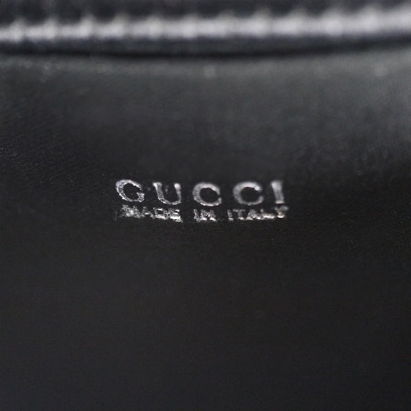 OLD Gucci ホースビット×ラインストーン サテンミニハンドバッグ（黒）