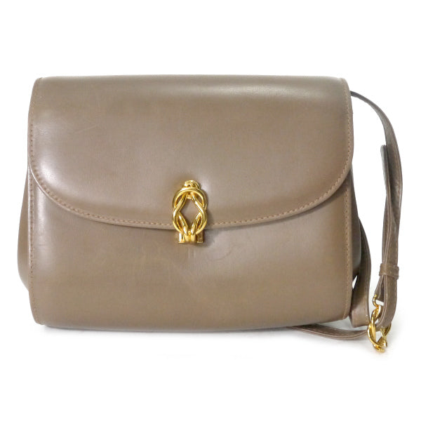 OLD Gucci アンティーク留め具レザーミニバッグ（ミルクティー）