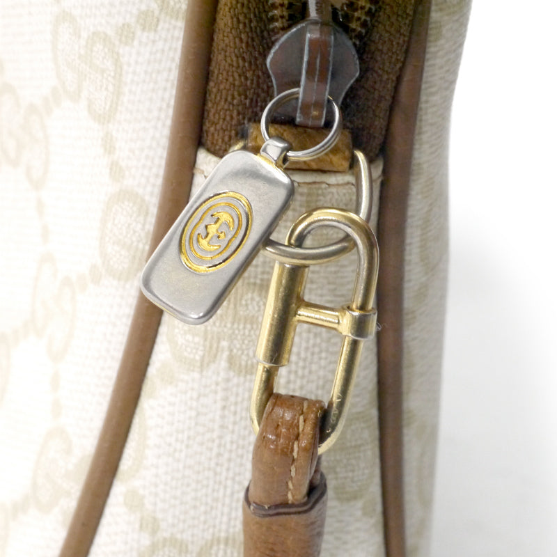 OLD Gucci　GG柄バイカラーポシェット（白&茶）