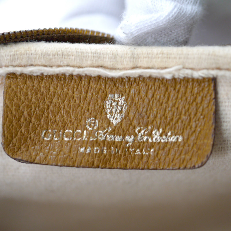 OLD Gucci　GG柄バイカラーポシェット（白&茶）