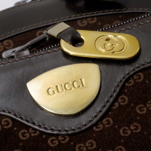 OLD Gucci マイクロGGスエード ミニポシェット（濃茶）