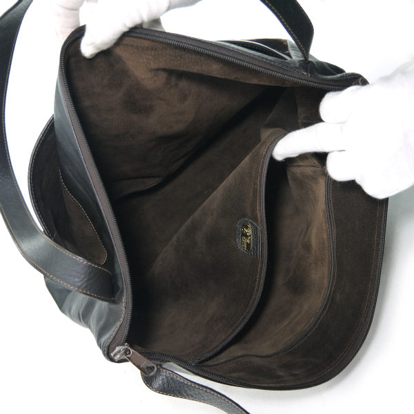 OLD Gucci 70sアニマル柄ハラコ大型トートバッグ（黒）