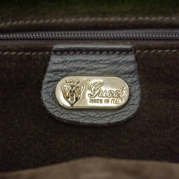 OLD Gucci 70sアニマル柄ハラコ大型トートバッグ（黒）