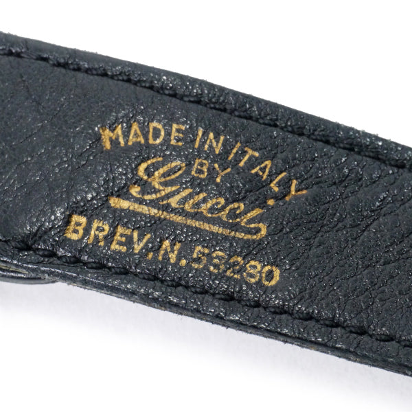 OLD Gucci  70s総革インターロッキングGショルダー（黒）