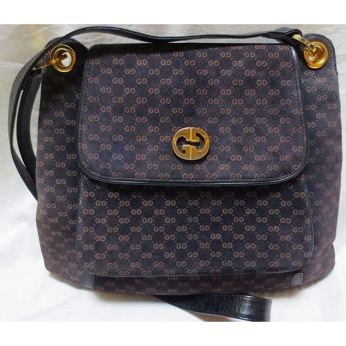 OLD Gucciスエード斜めがけマイクロGGショルダー