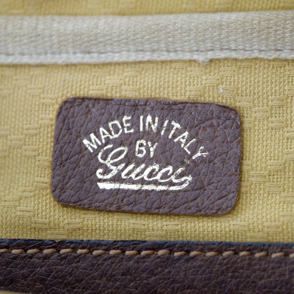 OLD Gucci 横長ショルダ−（縦シェリー・茶）