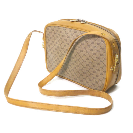 OLD Gucci マイクロGGステッチリボンショルダー（キャメル ）