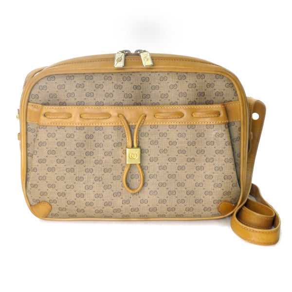 OLD Gucci マイクロGGステッチリボンショルダー（キャメル ）