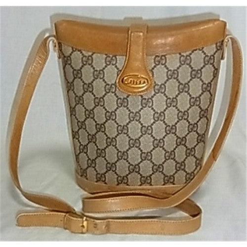OLD Gucci バケツ型ショルダー（小・キャメル）
