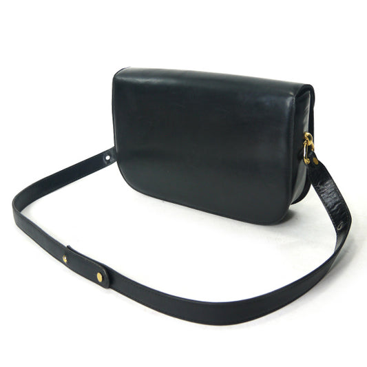 OLD Gucci　差し込みGG金具2WAY総革ショルダー（黒）