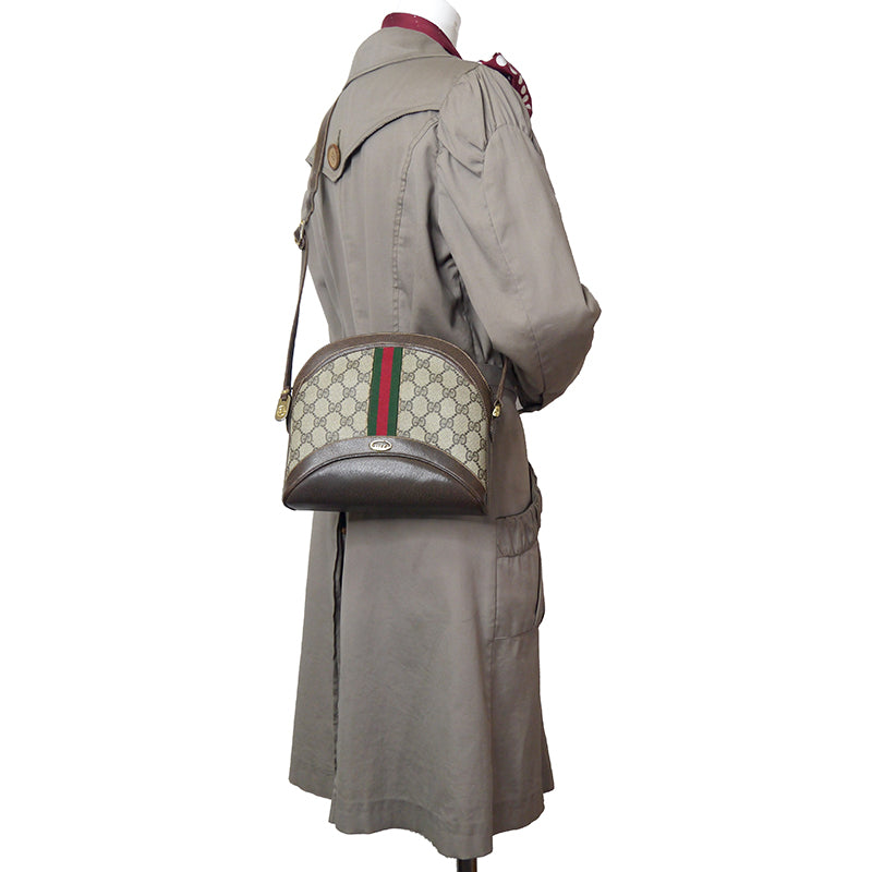 OLD Gucci 70s筆記体!ミニショルダ−（茶）