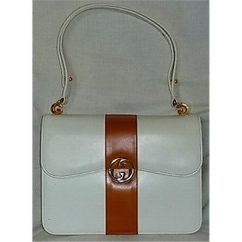 OLD Gucci 白×茶レア！２Wayショルダー