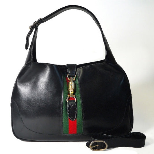 OLD Gucci ジャッキー ショルダー（総皮・黒）