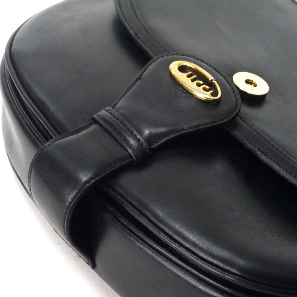 OLD Gucci 筆記体ロゴ総革2WAYショルダ−（黒）