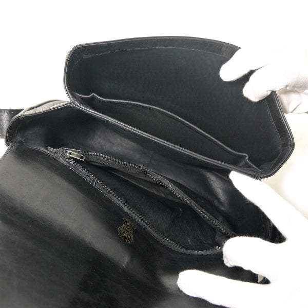 OLD Gucci 筆記体ロゴ総革2WAYショルダ−（黒）