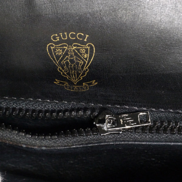 OLD Gucci 筆記体ロゴ総革2WAYショルダ−（黒）