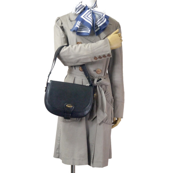 【希少美品】オールドグッチ　筆記体ロゴ　ショルダーバッグ OLD Gucci 筆記体ロゴ総革2WAYショルダ−（黒） – Vintage Shop Rococo
