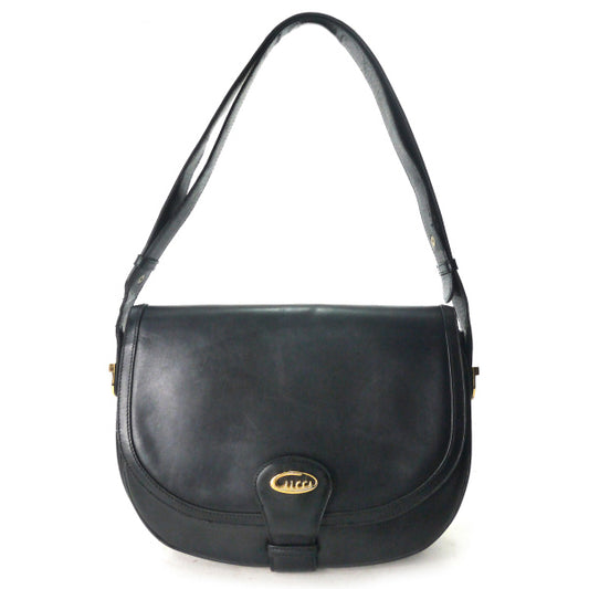 OLD Gucci 筆記体ロゴ総革2WAYショルダ−（黒）
