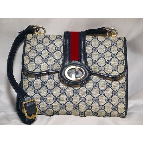 OLD Gucci G金具シェリーワンショルダー（紺）