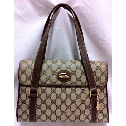 OLD Gucci 　肩掛けショルダーハンドバッグ（茶）