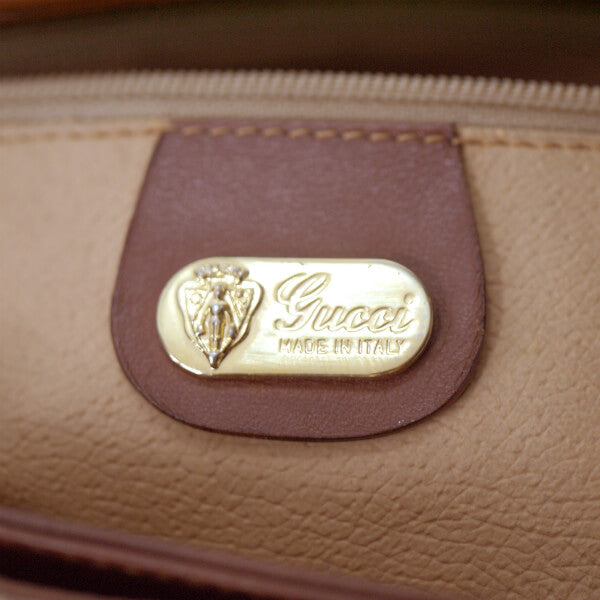 OLD Gucci 　マイクロGG 3層式ハンドバッグ（茶）