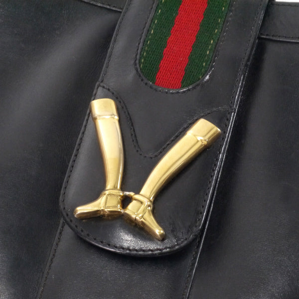 OLD Gucci  70sブーツマーク金具ショルダー（黒）