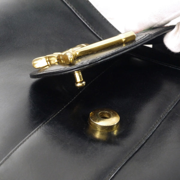 OLD Gucci  70sブーツマーク金具ショルダー（黒）