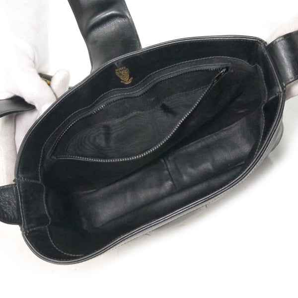 OLD Gucci  70sブーツマーク金具ショルダー（黒）