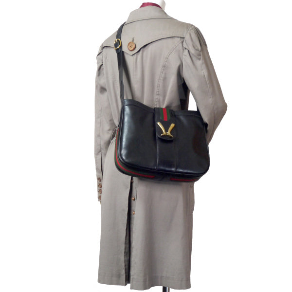OLD Gucci 70sブーツマーク金具ショルダー（黒） – Vintage Shop Rococo